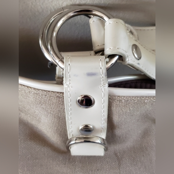 Beijo Canvas Brown & Tan Convertible/Reversible Handbag Purse Shoulder B… - Picture 13 of 15